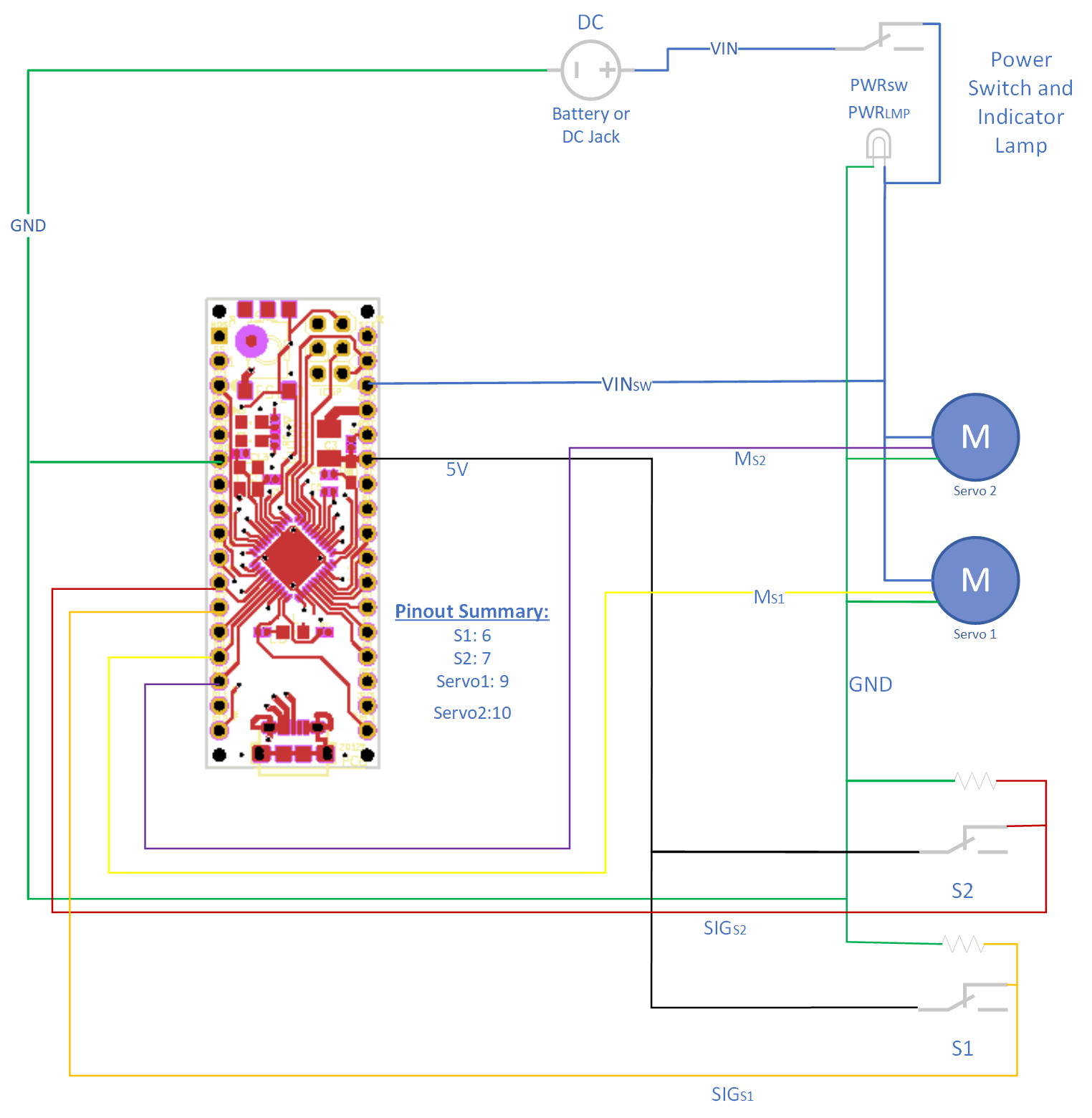 Useless Box Schematic Diagram